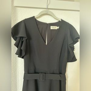 Eliza J black midi dress. size small